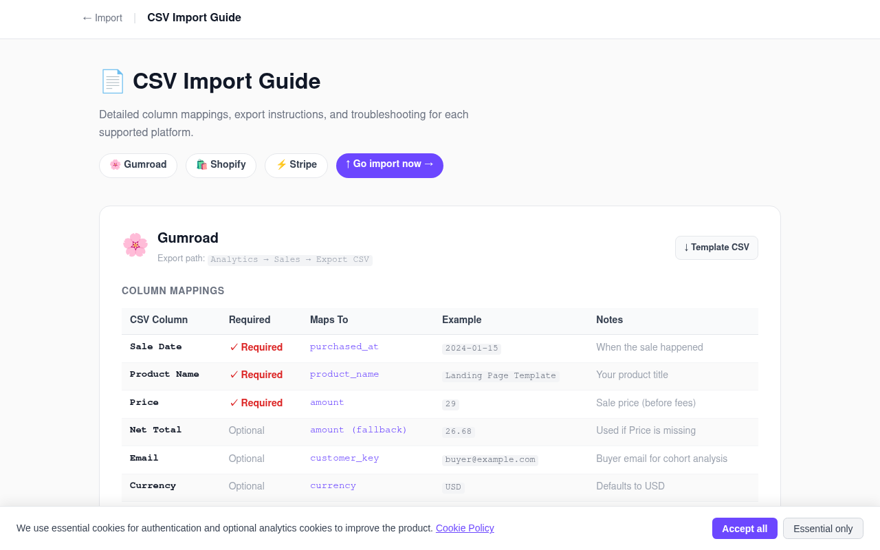 CSV Import Guide